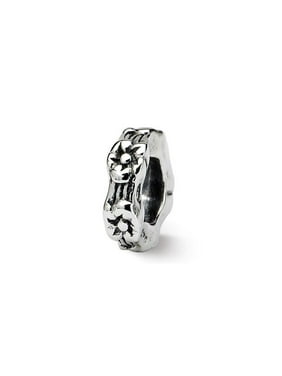Jewels By Lux Sterling Silver Gold-plated Reflections Floral Spacer Bead Jewels By Lux Sterling Silver Gold-plated Reflections Floral Spacer Bead
